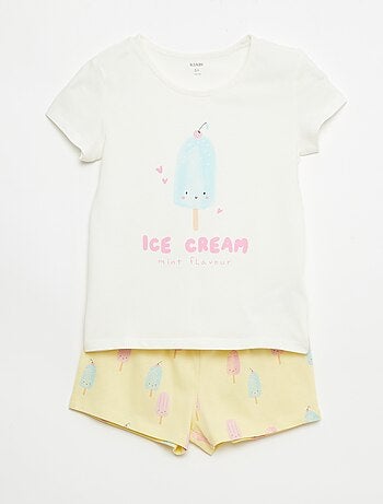 Lot de 2 ensembles de pyjama court en jersey coton