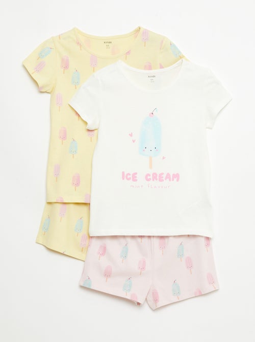 Lot de 2 ensembles de pyjama court en jersey coton - Kiabi