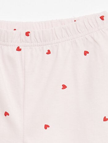 Lot de 2 ensembles de pyjama court en jersey coton