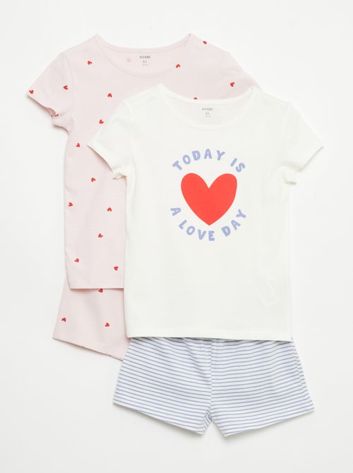 Lot de 2 ensembles de pyjama court en jersey coton - Kiabi