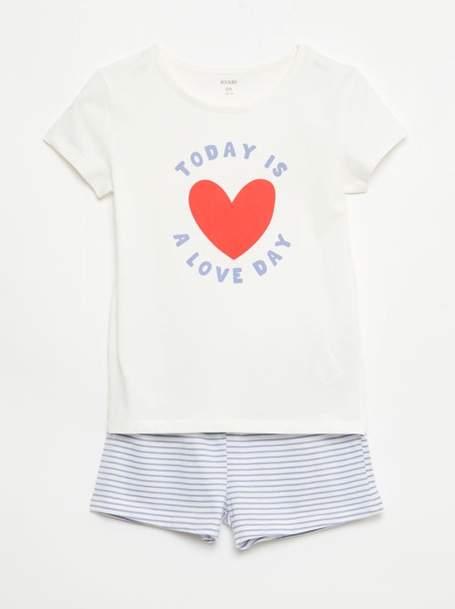 Lot de 2 ensembles de pyjama court en jersey coton - Kiabi