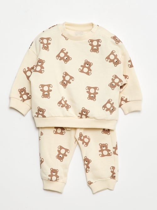 Lot de 2 ensembles pull + pantalon en coton - Kiabi