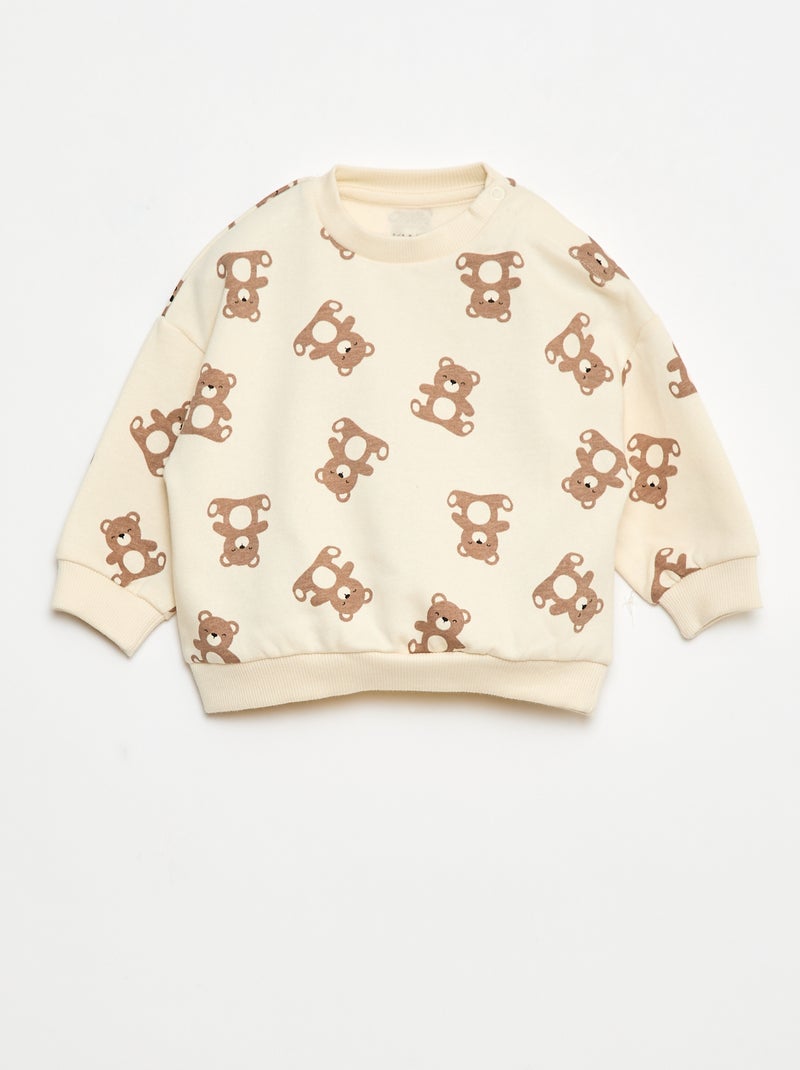 Lot de 2 ensembles pull + pantalon en coton Blanc - Kiabi