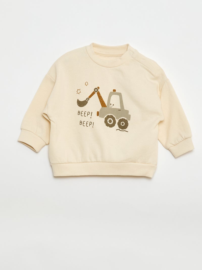 Lot de 2 ensembles pull + pantalon en coton Blanc - Kiabi