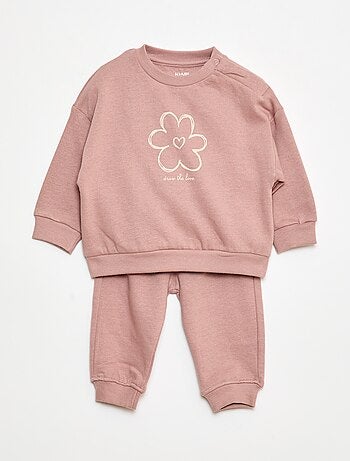 Lot de 2 ensembles pull + pantalon en coton