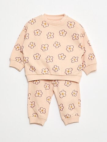 Lot de 2 ensembles pull + pantalon en coton