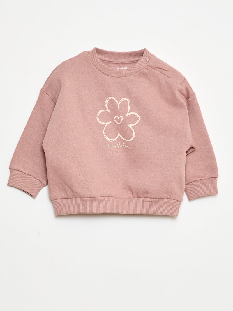 Lot de 2 ensembles pull + pantalon en coton Rose - Kiabi