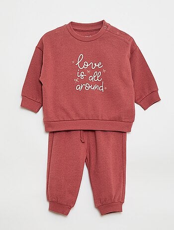 Lot de 2 ensembles pull + pantalon en coton