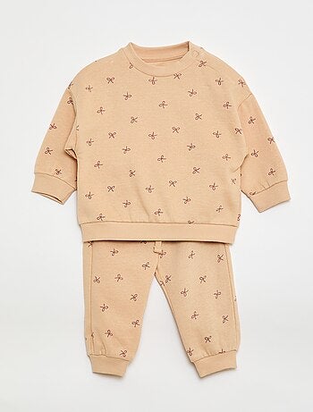 Lot de 2 ensembles pull + pantalon en coton