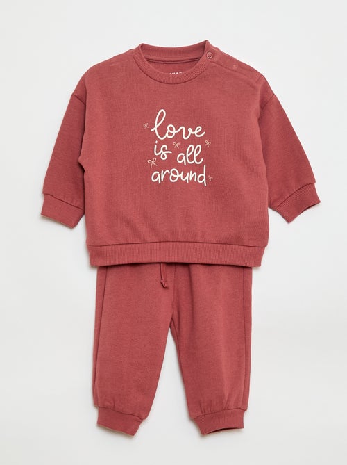 Lot de 2 ensembles pull + pantalon en coton - Kiabi
