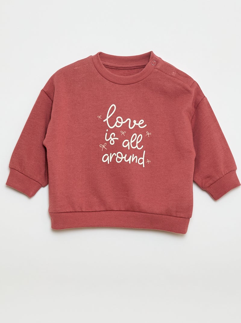 Lot de 2 ensembles pull + pantalon en coton Rose - Kiabi