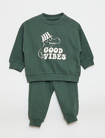 Lot de 2 ensembles pull + pantalon en coton