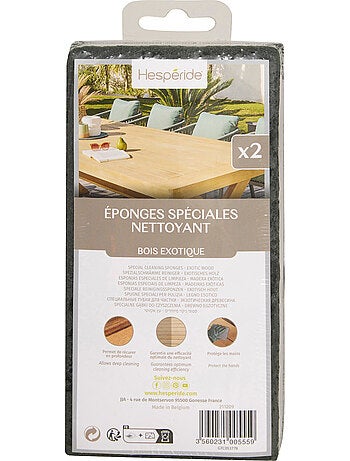 Lot de 2 éponges nettoyantes pour bois exotique