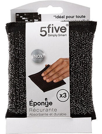 Lot de 2 éponges récurantes inox SILVER'N CLEAN