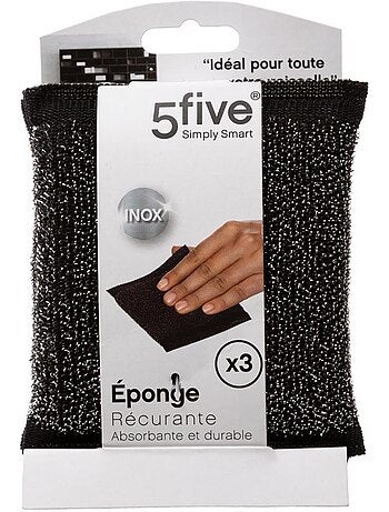 Lot de 2 éponges récurantes inox SILVER'N CLEAN