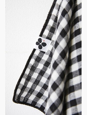 Lot de 2 essuie-mains - gaze de coton tissée teinte - Carreaux vichy - Vickie