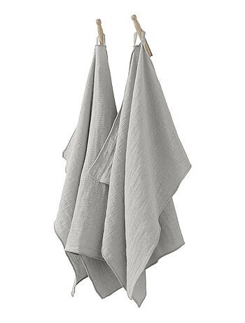 Lot de 2 essuie-mains 50x70 en Gaze de coton
