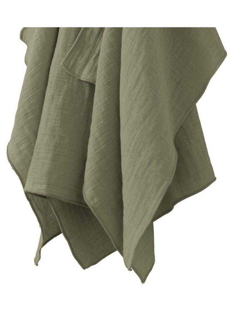Lot de 2 essuie-mains 50x70 en Gaze de coton Kaki - Kiabi