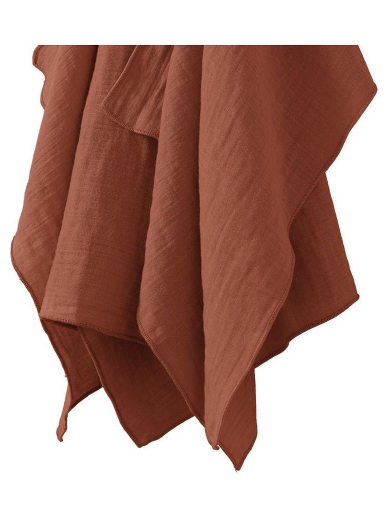 Lot de 2 essuie-mains 50x70 en Gaze de coton Orange - Kiabi