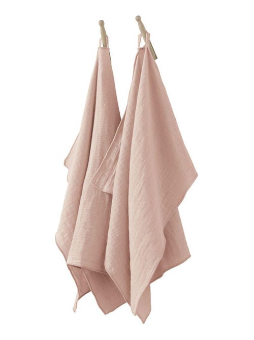 Lot de 2 essuie-mains 50x70 en Gaze de coton - Kiabi