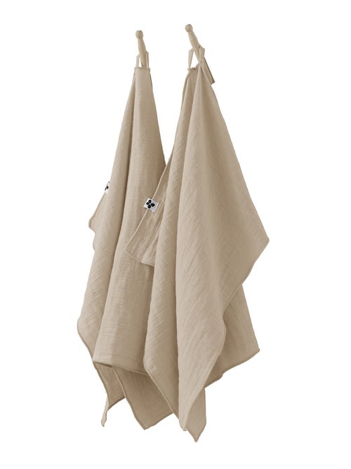 Lot de 2 Essuie-Mains – Double Gaze de Coton – GAÏA - Kiabi