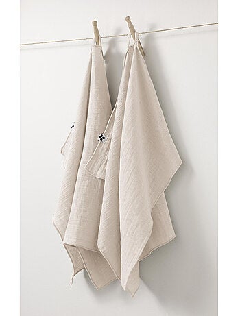 Lot de 2 Essuie-Mains – Double Gaze de Coton – GAÏA