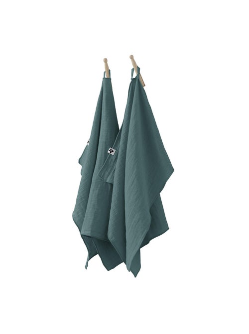 Lot de 2 Essuie-Mains – Double Gaze de Coton – GAÏA - Kiabi
