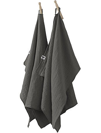 Lot de 2 essuie-mains – double gaze de coton – gaïa