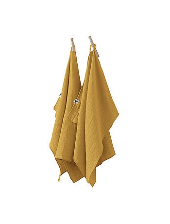 Lot de 2 Essuie-Mains – Double Gaze de Coton – GAÏA