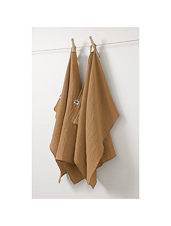 Lot de 2 Essuie-Mains – Double Gaze de Coton – GAÏA