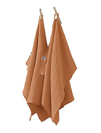 Lot de 2 Essuie-Mains – Double Gaze de Coton – GAÏA