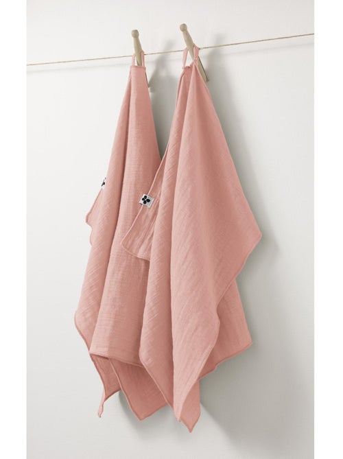 Lot de 2 Essuie-Mains – Double Gaze de Coton – GAÏA - Kiabi
