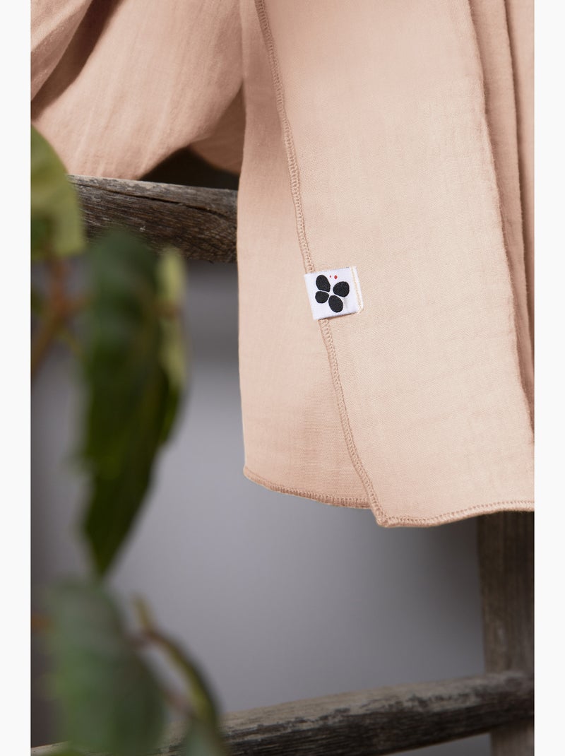 Lot de 2 Essuie-Mains – Double Gaze de Coton – GAÏA Rose poudré - Kiabi