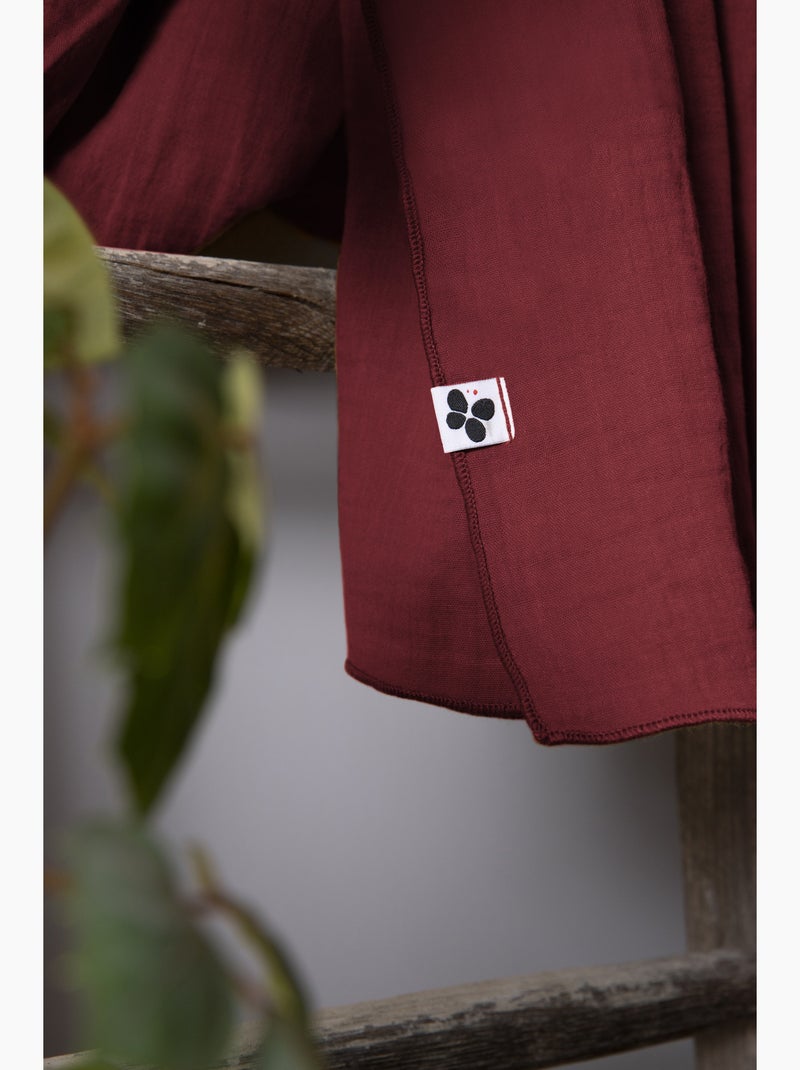 Lot de 2 Essuie-Mains – Double Gaze de Coton – GAÏA Rouge - Kiabi