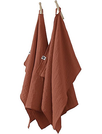 Lot de 2 Essuie-Mains – Double Gaze de Coton – GAÏA