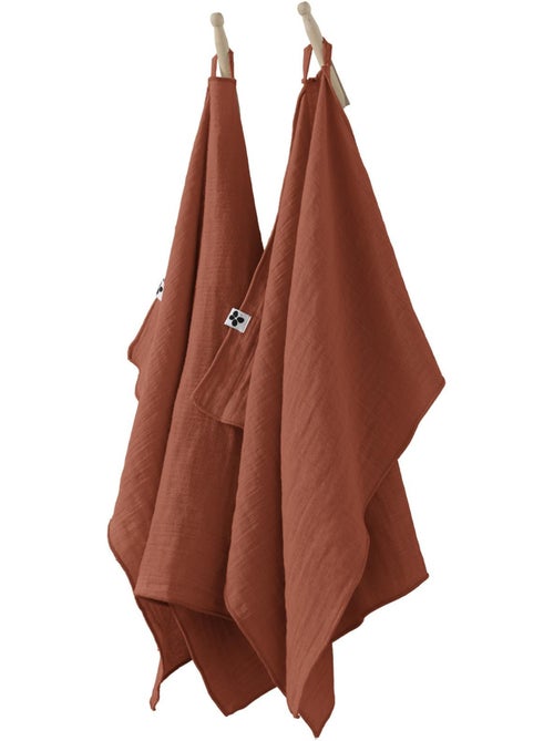 Lot de 2 Essuie-Mains – Double Gaze de Coton – GAÏA - Kiabi Lot de 2 Essuie-Mains – Double Gaze de Coton – GAÏA - Kiabi