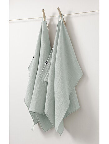 Lot de 2 Essuie-Mains – Double Gaze de Coton – GAÏA