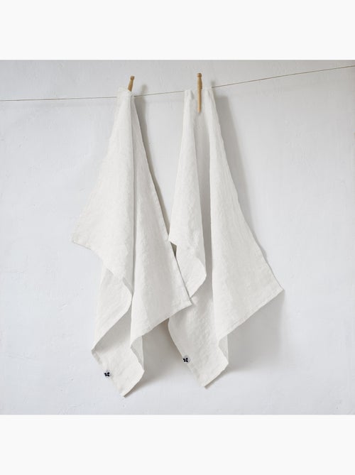 Lot de 2 essuie vaisselle - Lin lavé français - Soline - Kiabi Lot de 2 essuie vaisselle - Lin lavé français - Soline - Kiabi