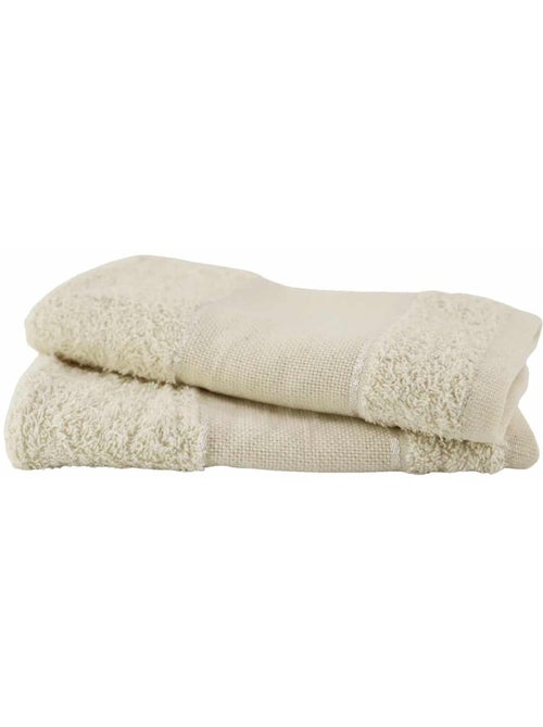 Lot de 2 essuies mains coton éponge 400gr PANAMA - Kiabi