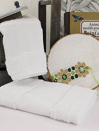 Lot de 2 essuies mains coton éponge 400gr PANAMA