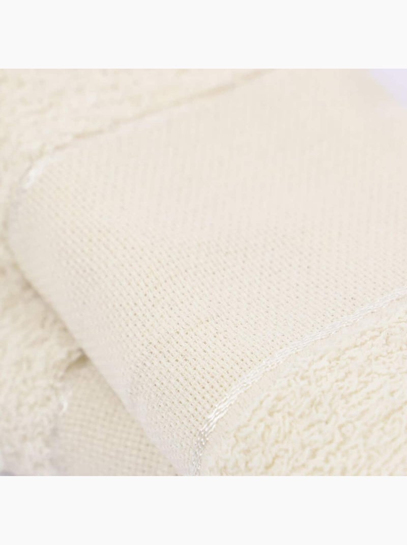 Lot de 2 essuies mains coton éponge 400gr PANAMA Blanc - Kiabi
