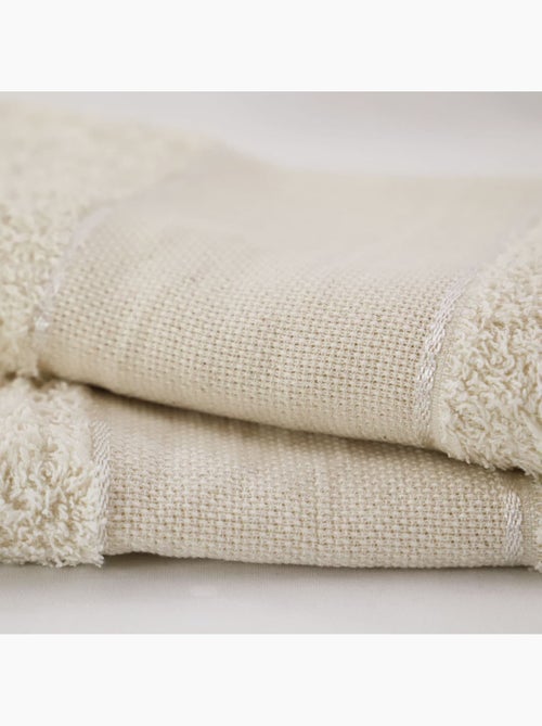 Lot de 2 essuies mains coton éponge 400gr PANAMA - Kiabi