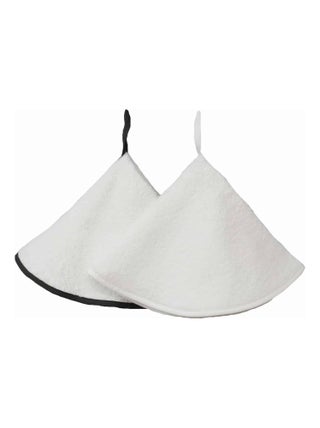 Lot de 2 essuies mains rond  éponge 480gr DÉCO