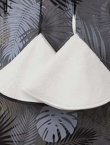 Lot de 2 essuies mains rond éponge 480gr DÉCO