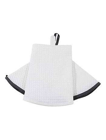 Lot de 2 essuies mains rond nid d'abeille HOME