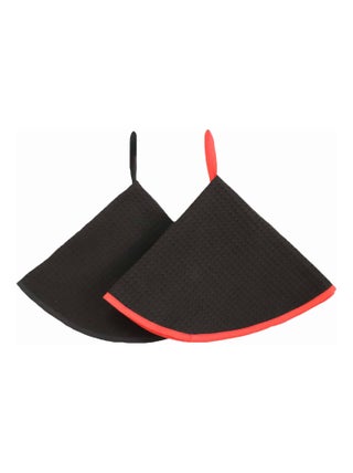 Lot de 2 essuies mains rond nid d'abeille HOME