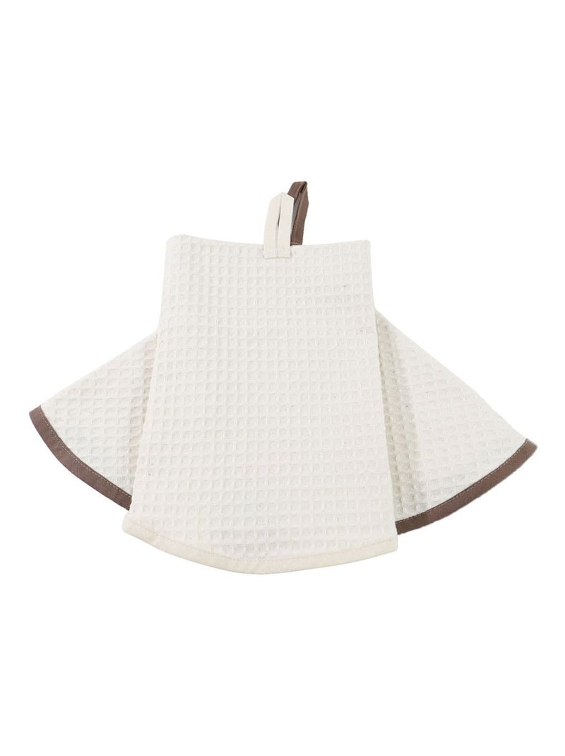 Lot de 2 essuies mains rond nid d'abeille HOME Noir Noir - Kiabi