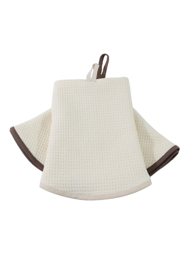 Lot de 2 essuies mains rond  nid d'éponge 450gr AMBIANCE Blanc - Kiabi