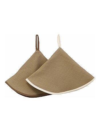 Lot de 2 essuies mains rond nid d'éponge 450gr AMBIANCE