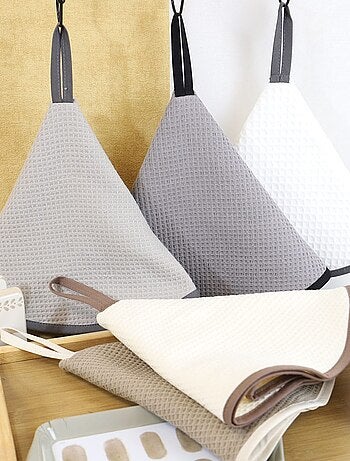 Lot de 2 essuies mains rond nid d'éponge 450gr AMBIANCE